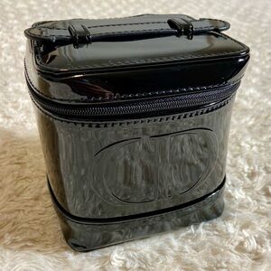 NEW Dior Beauty Black Patent Vinyl Mini Cube Case New in Package
